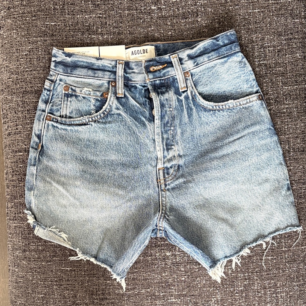 Agolde Riley Short High Rise Slim Leg in Outsider Size 24